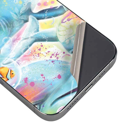 Pastel Dolphins by Sheena Pike iPhone 14 Pro Skin